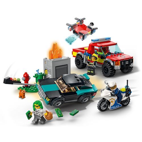 LEGO City 60319 Salvamento dos Bombeiros e Perseguição Policial