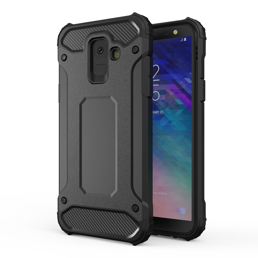 Capa Hybrid Armor Capa resistente e resistente para Samsung Galaxy A6 2018 A600 preta