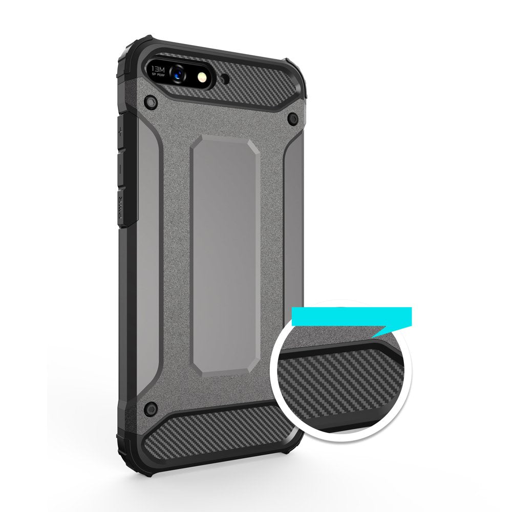Capa Hybrid Armor Capa resistente e resistente para Huawei Y6 2018 azul