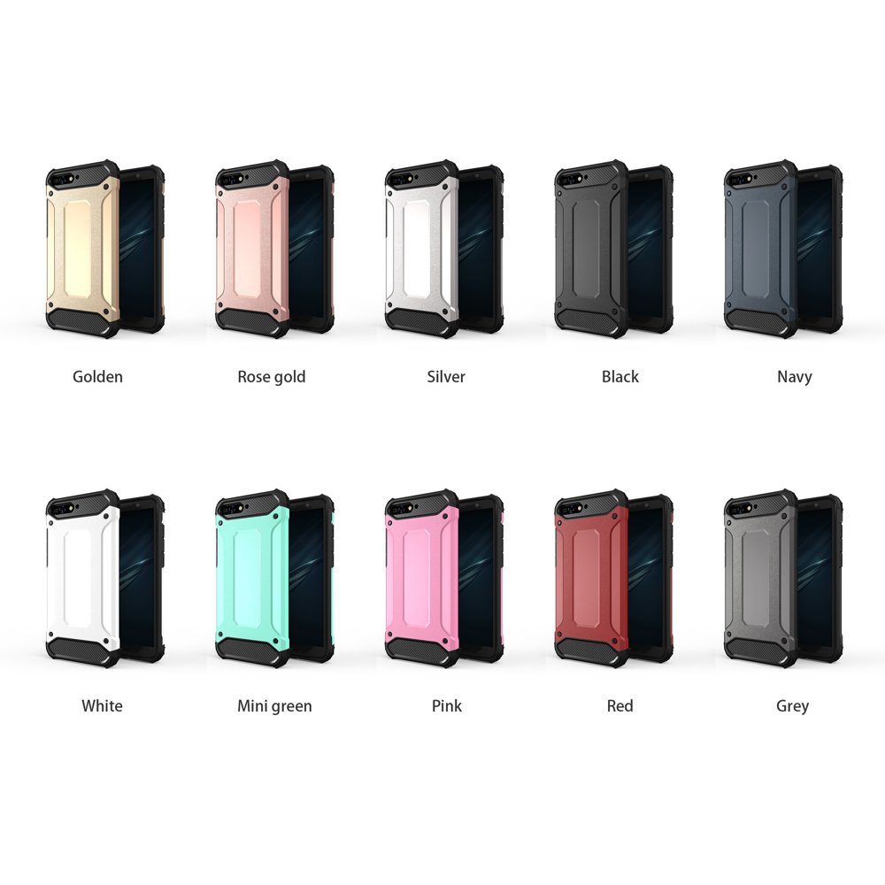 Capa Hybrid Armor Capa resistente e resistente para Huawei Y6 2018 azul