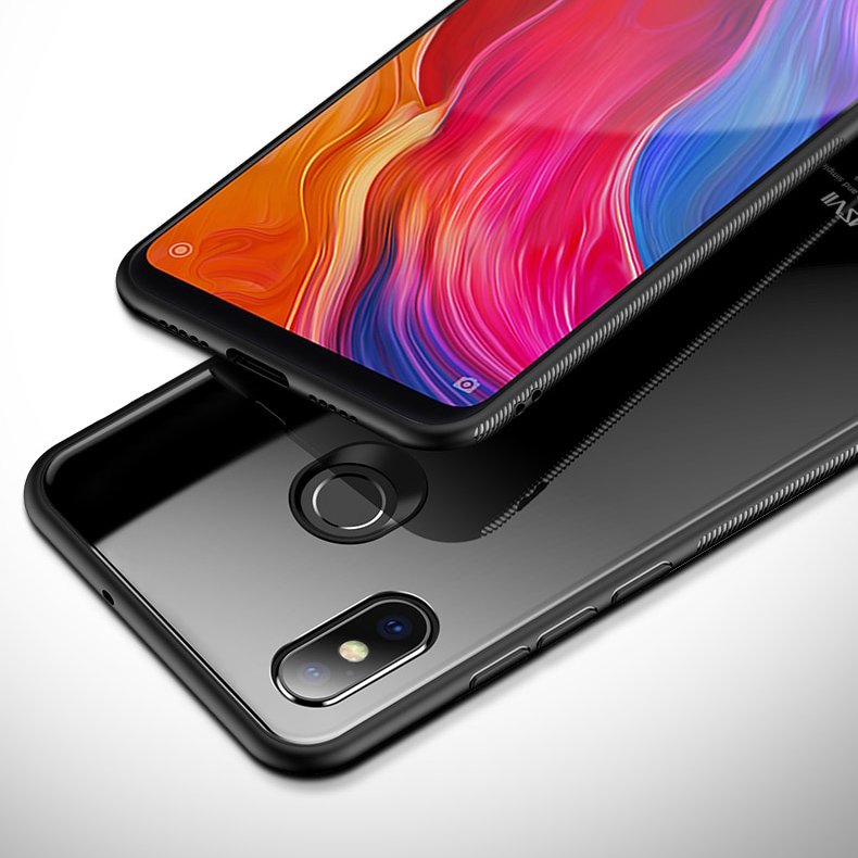 Caixa de vidro temperado MSVII tampa durável com parte traseira de vidro temperado Xiaomi Mi 8 SE branco