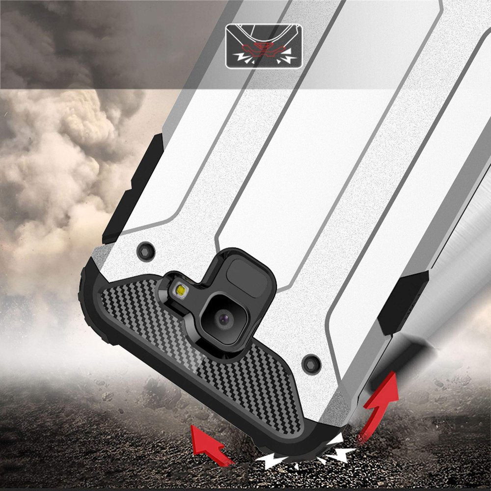 Capa Hybrid Armor Capa resistente e resistente para Samsung Galaxy J6 2018 J600 preta