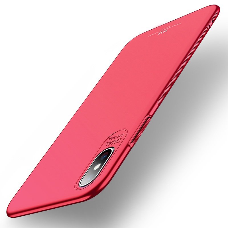 MSVII Simple Ultra-Thin Cover PC Case para iPhone XS Max vermelho