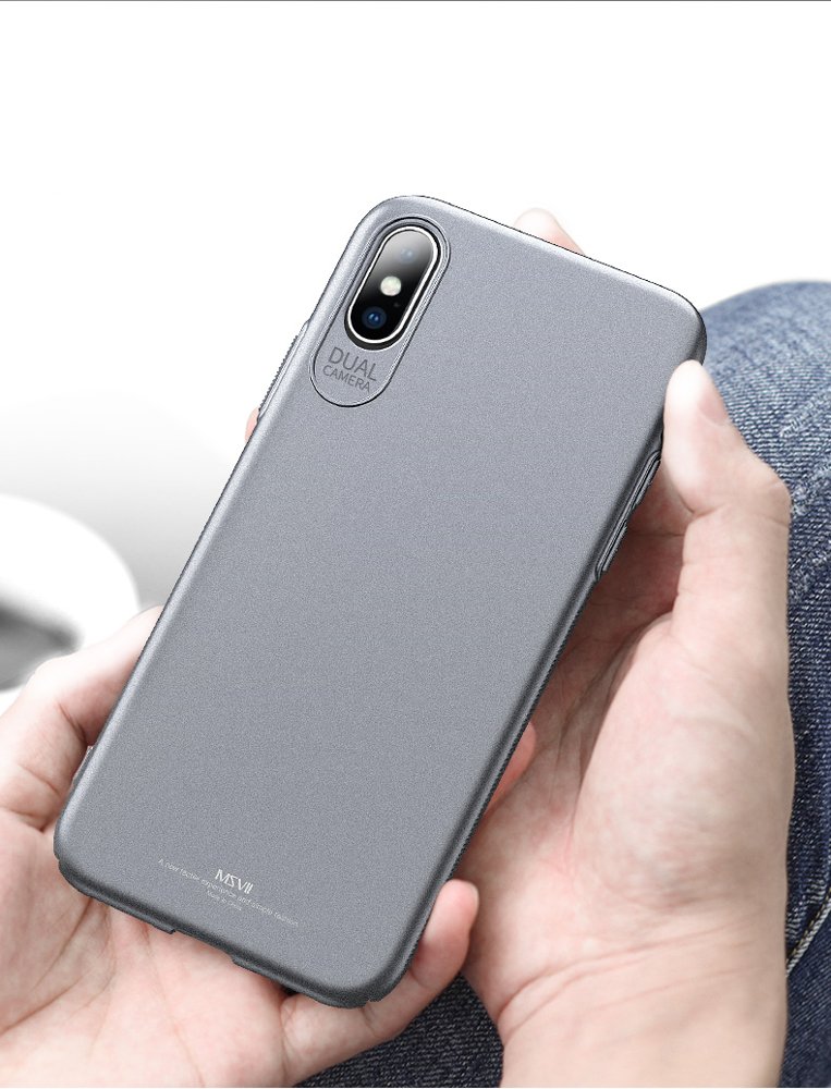 MSVII Simple Ultra-Thin Cover PC Case para iPhone XS Max vermelho
