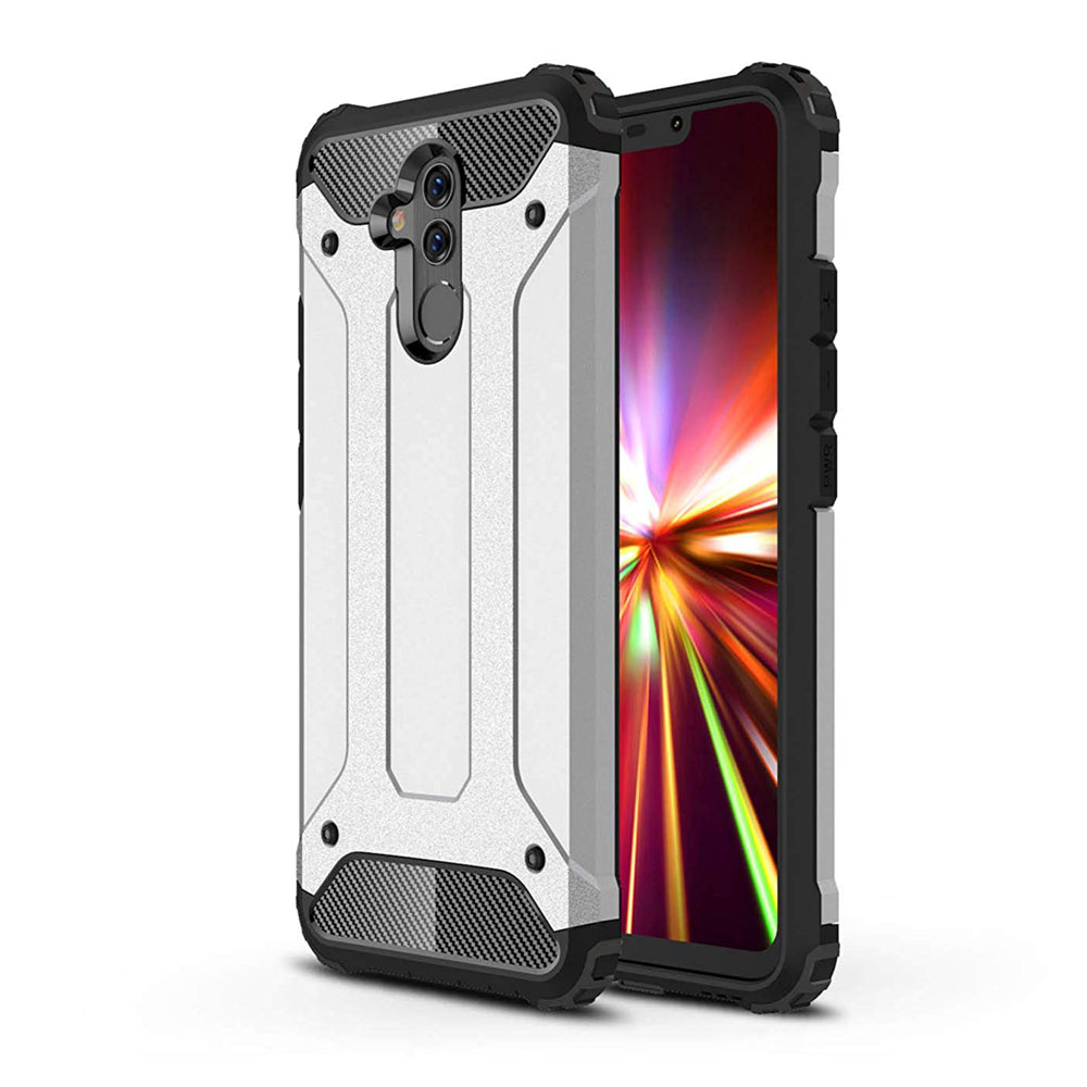 Capa Hybrid Armor Capa resistente e resistente para Huawei Mate 20 Lite prata