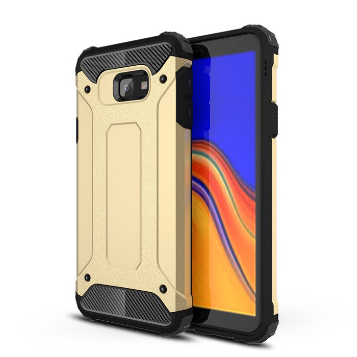 Capa Hybrid Armor Capa resistente e resistente para Samsung Galaxy J4 Plus 2018 J415 (UE) dourada