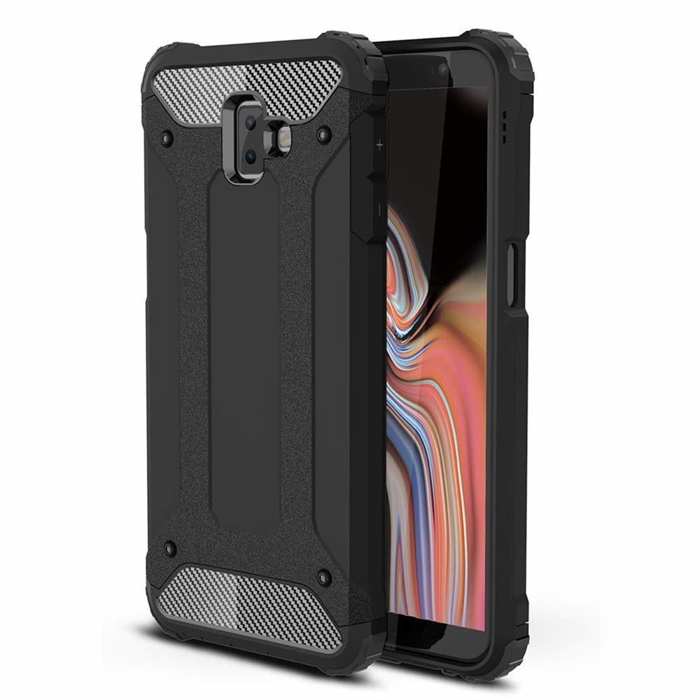 Capa Hybrid Armor Capa resistente e resistente para Samsung Galaxy J6 Plus 2018 J610 preta