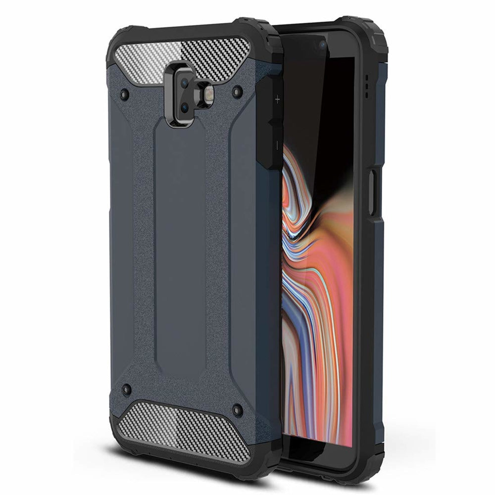 Capa Hybrid Armor Capa resistente e resistente para Samsung Galaxy J6 Plus 2018 J610 azul