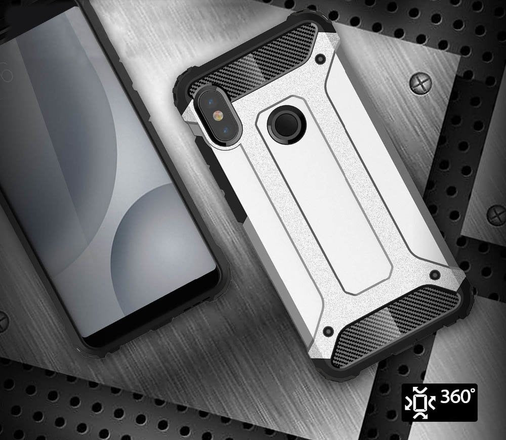 Capa de armadura híbrida resistente e resistente para Xiaomi Mi A2 - Mi 6X preto