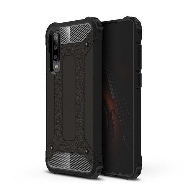 Capa Hybrid Armor Capa resistente e resistente para Huawei P30 preta