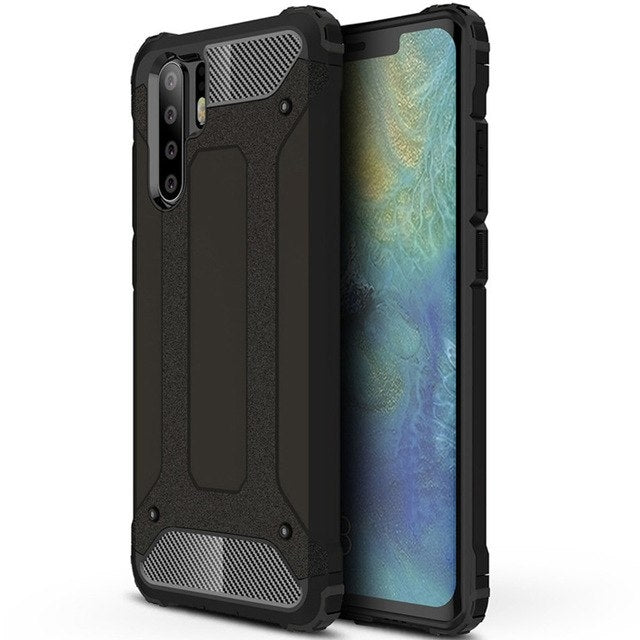 Capa Hybrid Armor Capa resistente e resistente para Huawei P30 Pro preta
