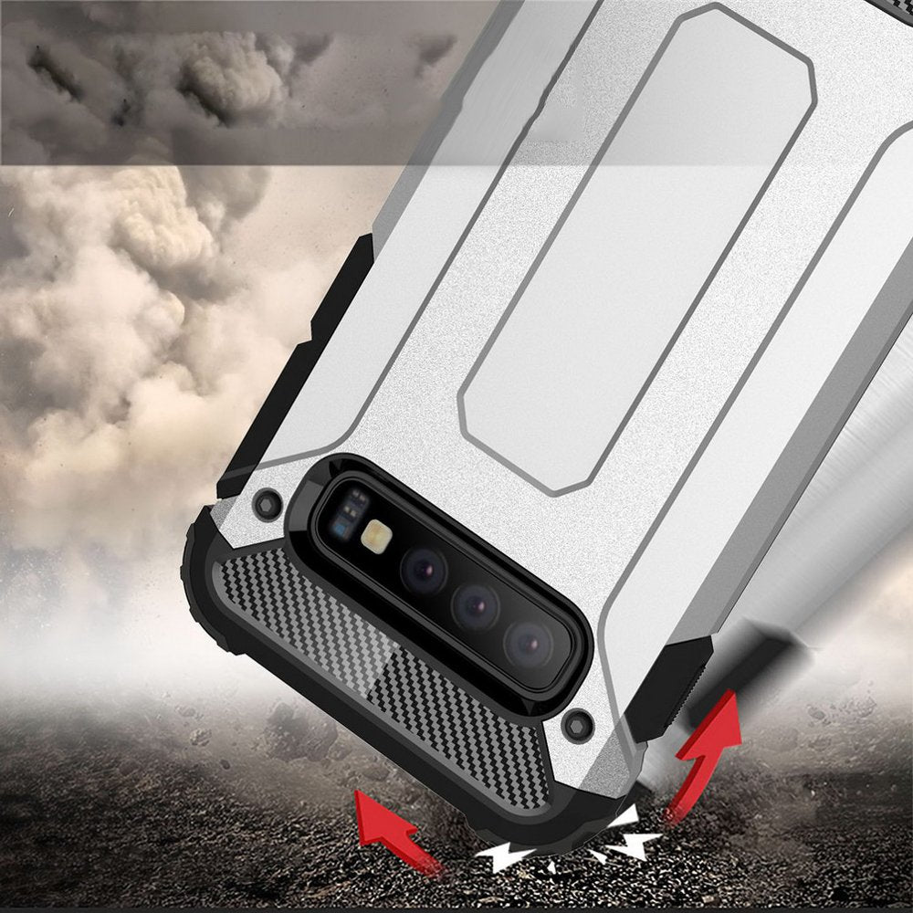 Capa Hybrid Armor Capa resistente e resistente para Samsung Galaxy S10 azul