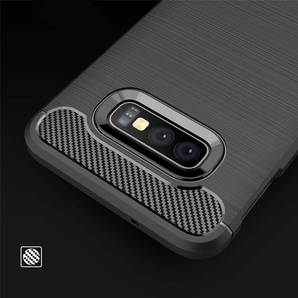 Capa carbono Capa flexível de TPU para Samsung Galaxy S10e preta