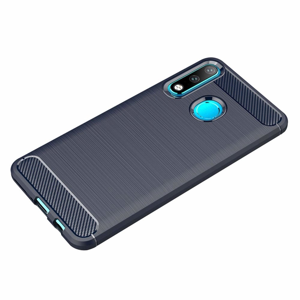 Capa carbono Capa flexível de TPU para Huawei P30 Lite preta