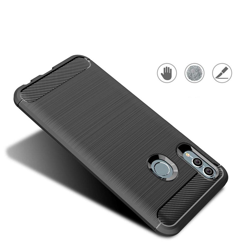 Capa carbono Capa flexível de TPU para Huawei P Smart 2019 - Honor 10 Lite preta