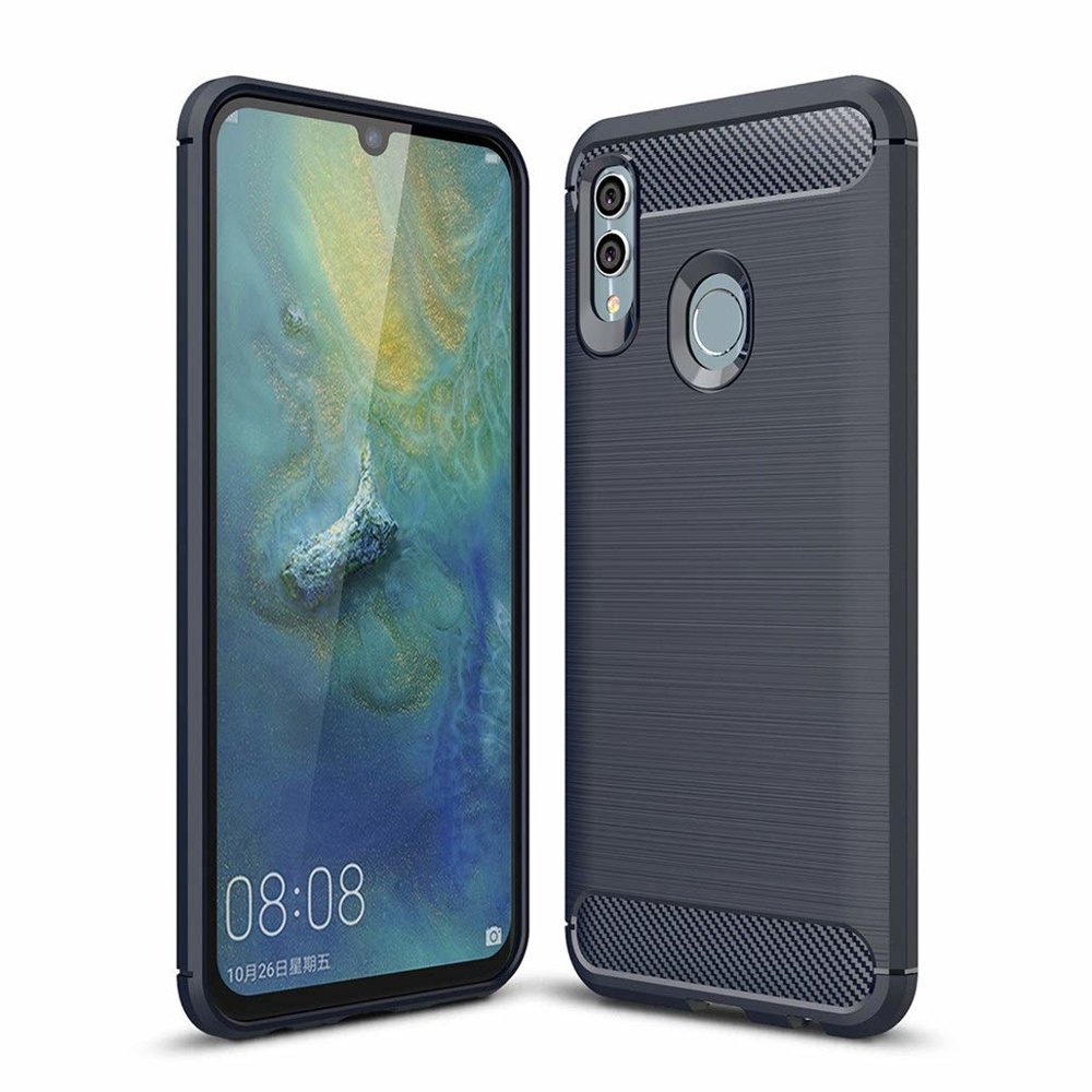 Capa carbono Capa flexível de TPU para Huawei P Smart 2019 - Honor 10 Lite azul