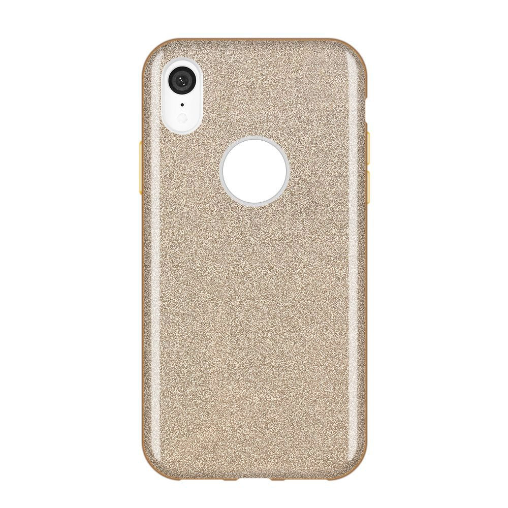 Capa brilhante Wozinsky com brilho para iPhone XR dourado