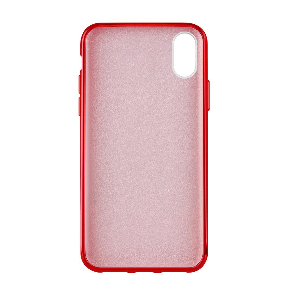 Capa brilhante Wozinsky com brilho para iPhone XS Max vermelho