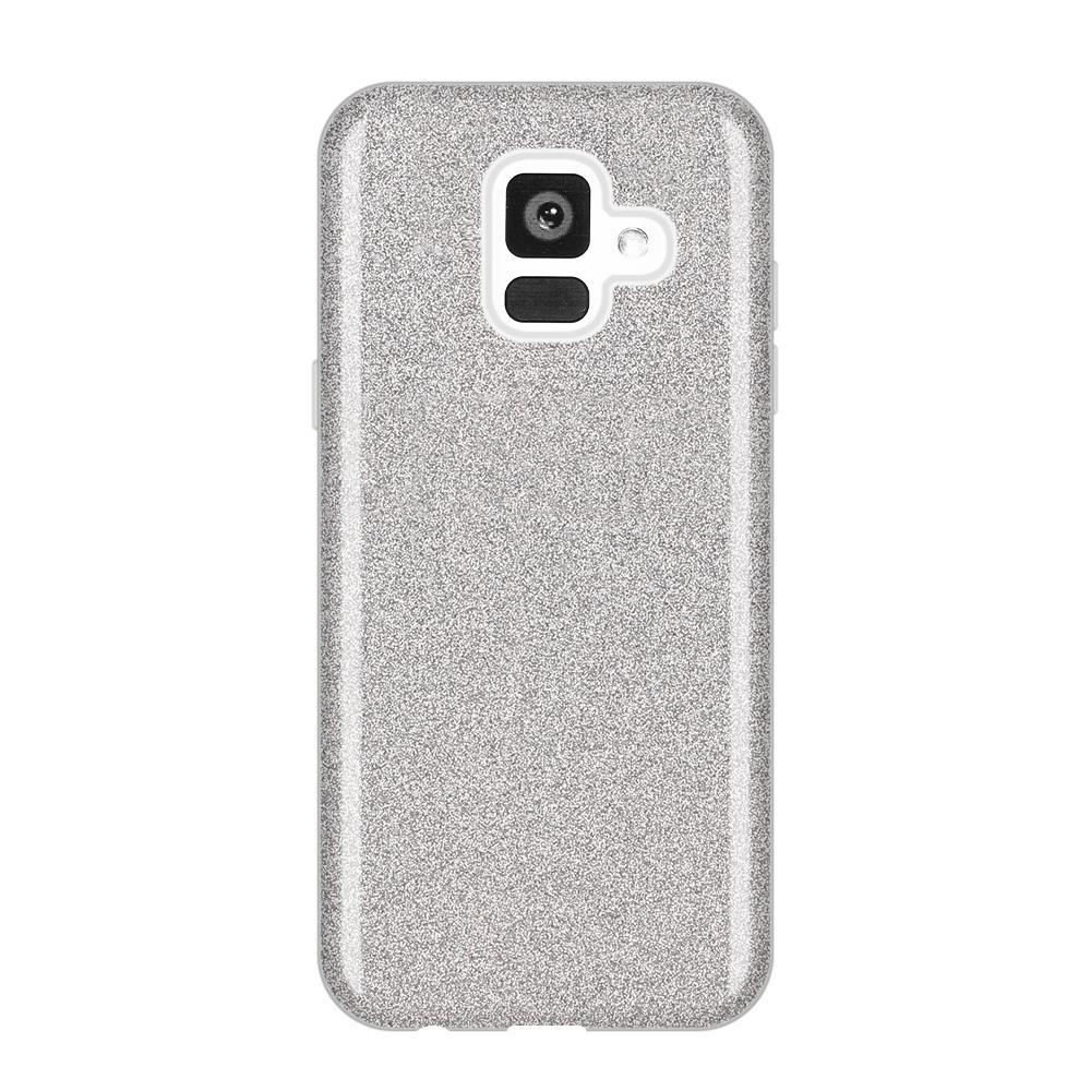 Capa Wozinsky Glitter brilhante para Samsung Galaxy A6 2018 A600 prata