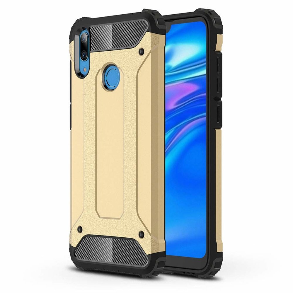 Capa Hybrid Armor Capa resistente e resistente para Huawei Y6 2019 - Huawei Y6s 2019 dourado