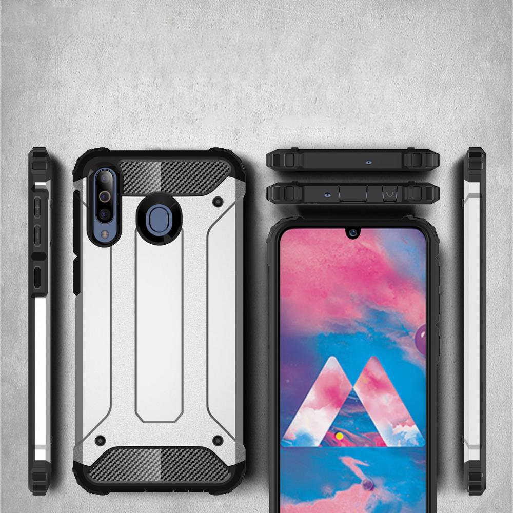 Capa Hybrid Armor Capa resistente e resistente para Samsung Galaxy M30 preta