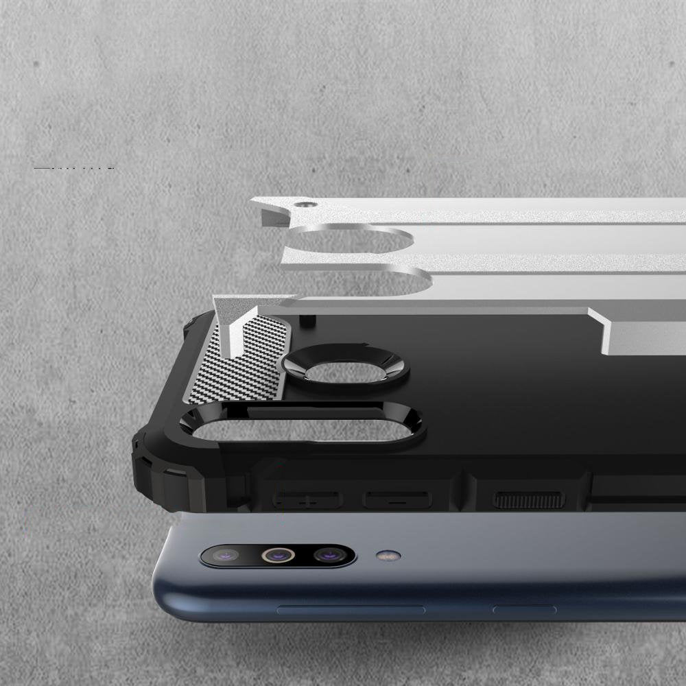 Capa Hybrid Armor Capa resistente e resistente para Samsung Galaxy M30 preta
