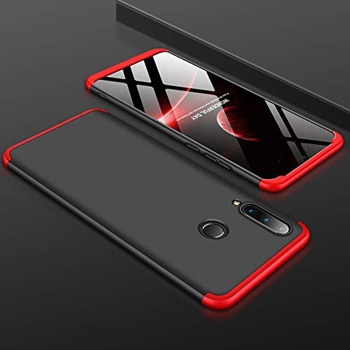 Capa de proteção GKK 360 frontal e traseira capa completa Huawei P30 Lite preto-vermelho
