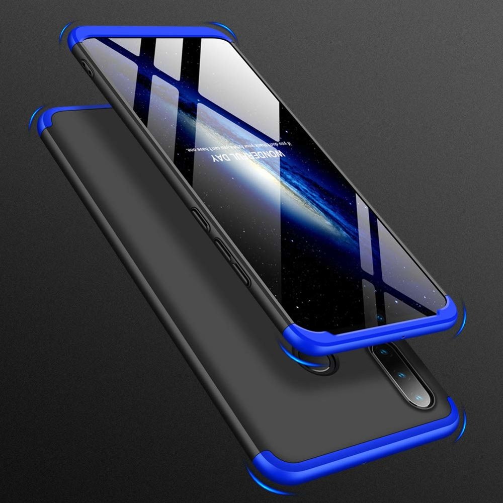 GKK 360 Protection Case Front e Back Case Cover Full Body Huawei P30 Lite preto-azul