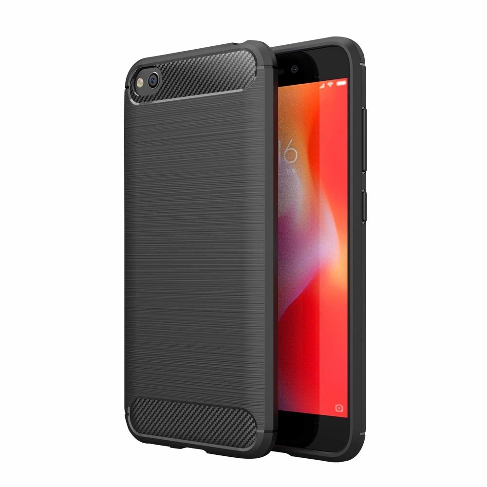 Capa carbono Capa flexível de TPU para Xiaomi Redmi Go black