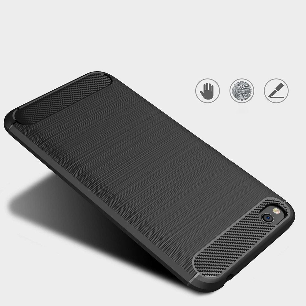 Capa carbono Capa flexível de TPU para Xiaomi Redmi Go black