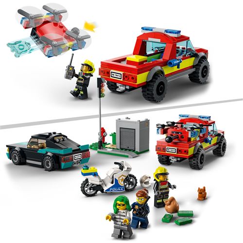 LEGO City 60319 Salvamento dos Bombeiros e Perseguição Policial