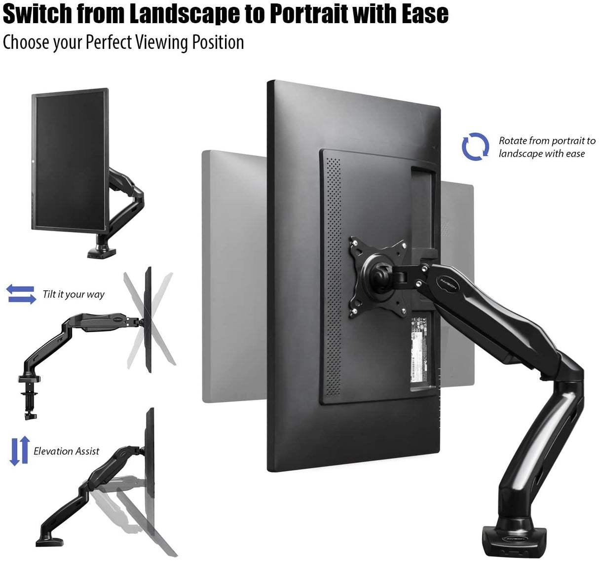Invision Suporte de Mesa Articulado Universal para TV Monitor 17" - 27"