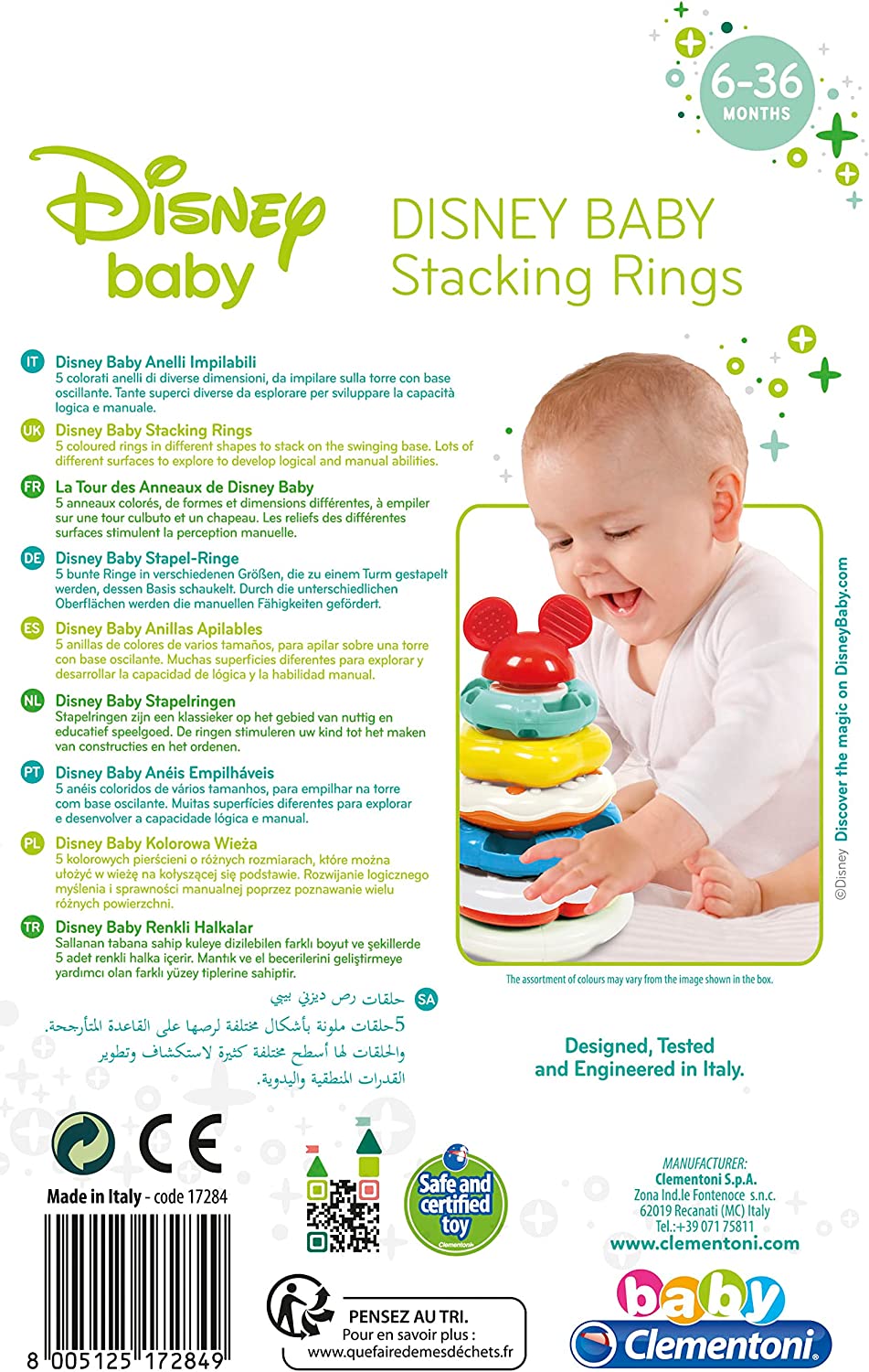 Clementoni Baby Mickey Pirâmide de Argolas