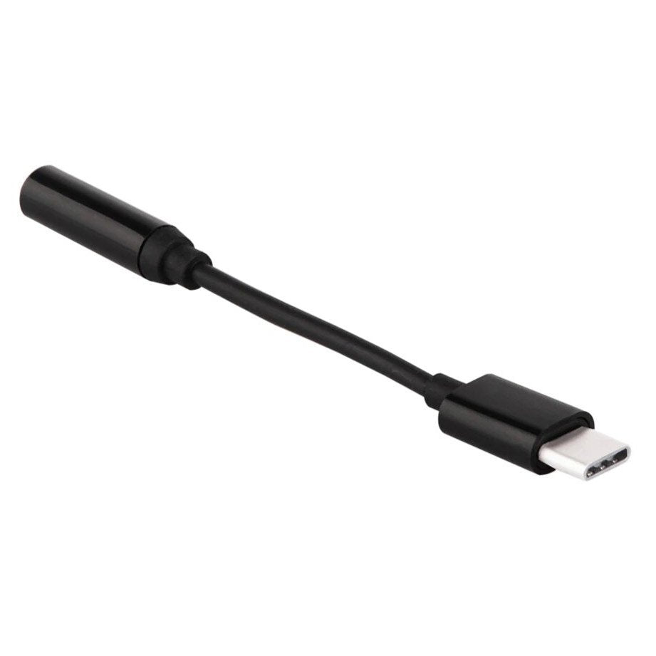 Adaptador fêmea USB Tipo-C para miniplugue de 35 mm preto