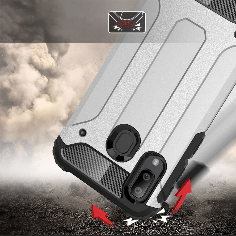 Capa Hybrid Armor Capa resistente e resistente para Samsung Galaxy A40 dourado