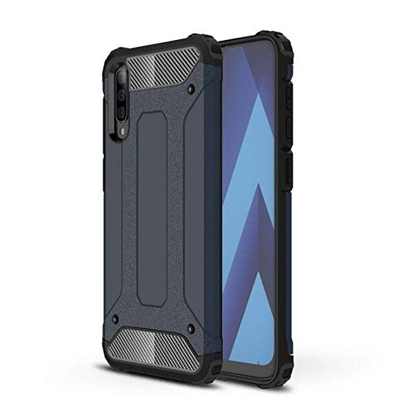 Capa Hybrid Armor Capa resistente e resistente para Samsung Galaxy A70 azul