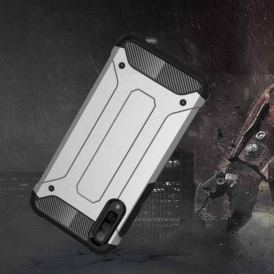 Capa Hybrid Armor Capa resistente e resistente para Samsung Galaxy A70 azul