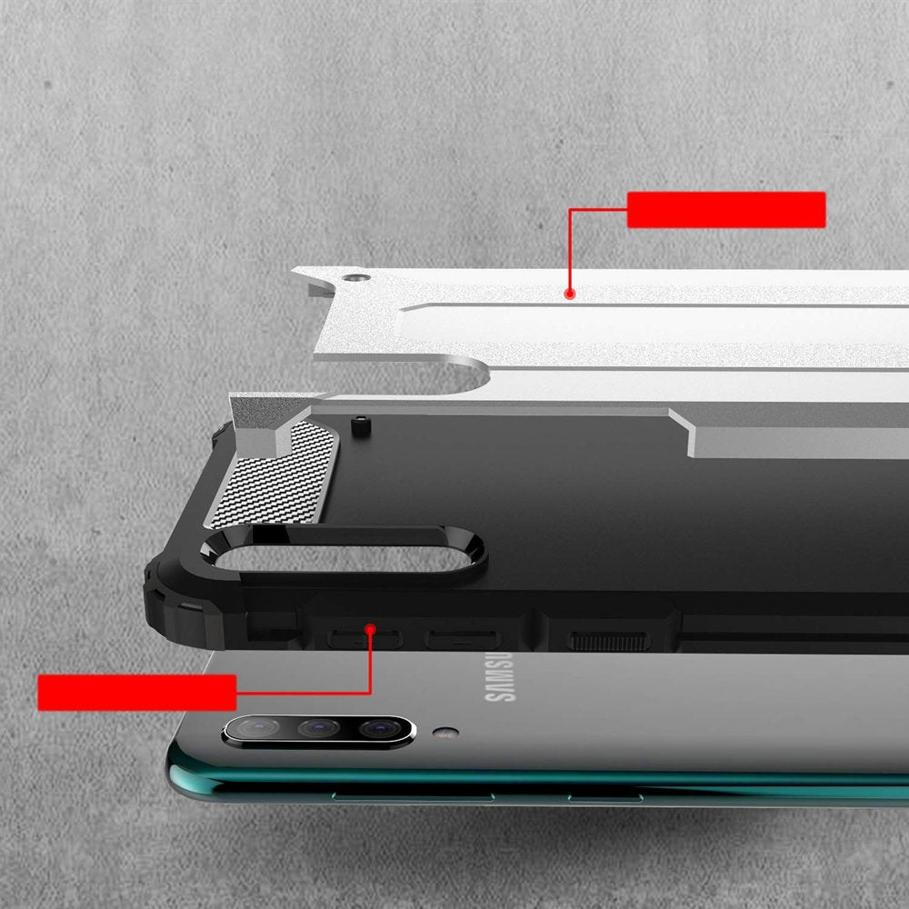 Capa Hybrid Armor Capa resistente e resistente para Samsung Galaxy A70 azul