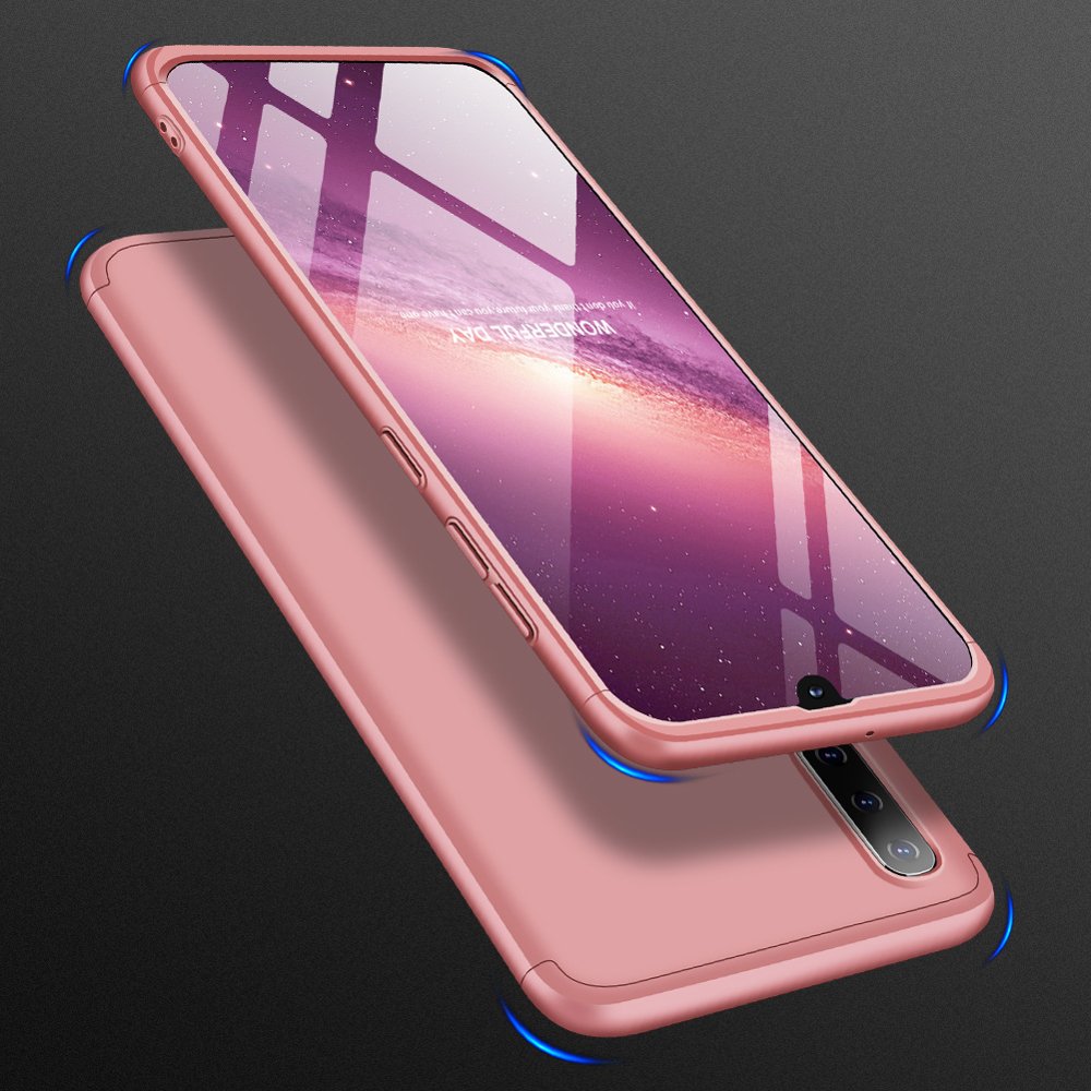 Capa de proteção GKK 360 frontal e traseira capa completa para Samsung Galaxy A70 rosa