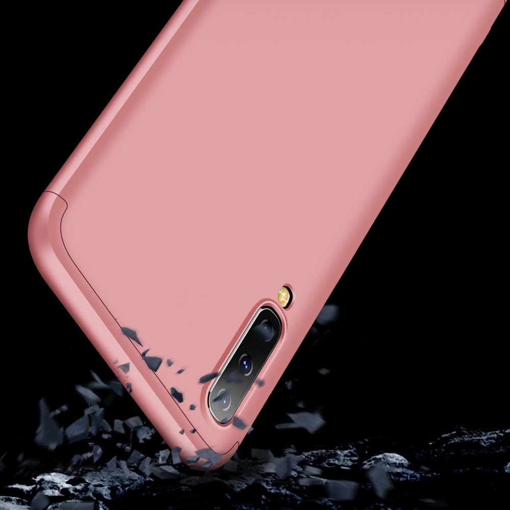 Capa de proteção GKK 360 frontal e traseira capa completa para Samsung Galaxy A70 rosa