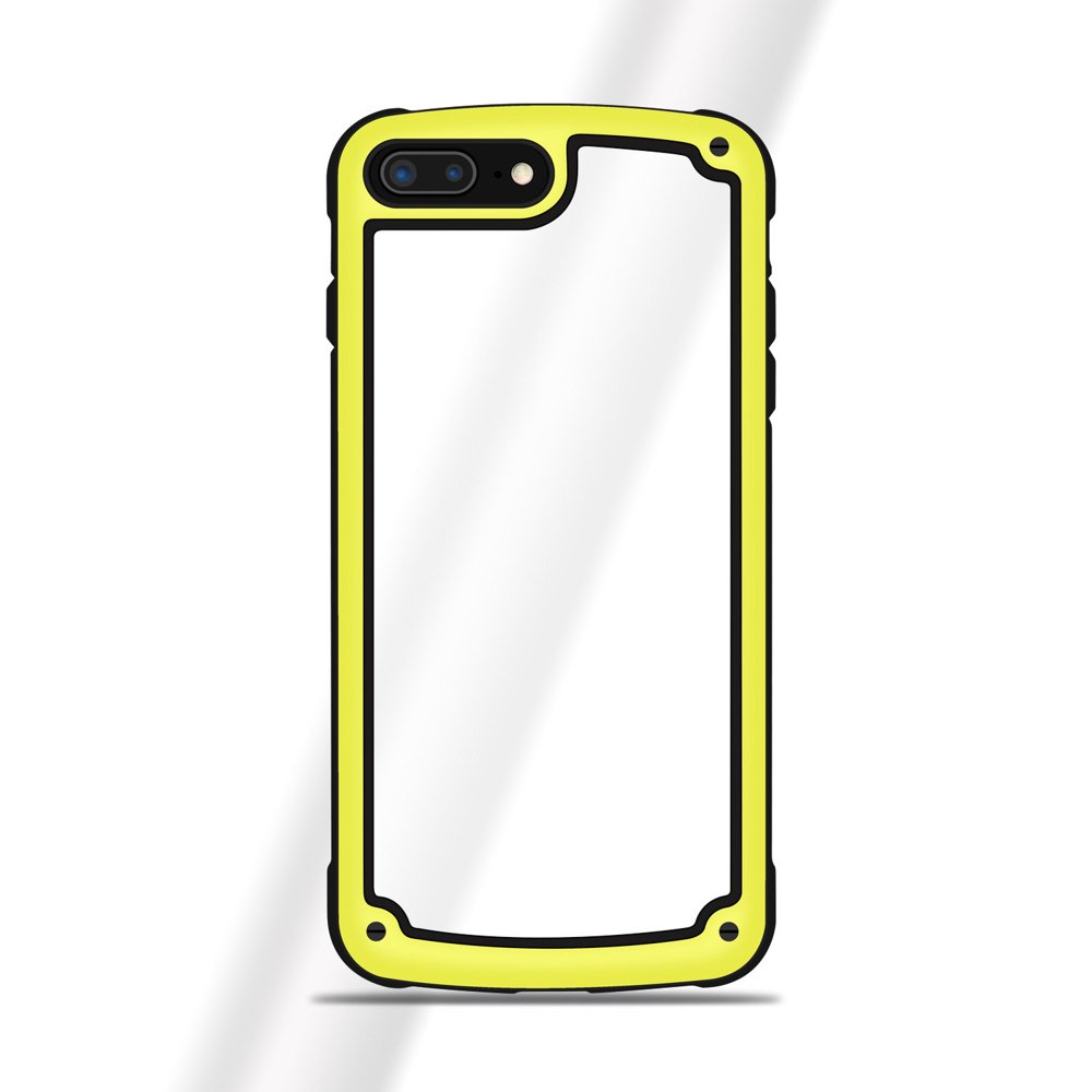 Capa Solid Frame para PC com proteção de TPU para Samsung Galaxy S9 G960 amarelo