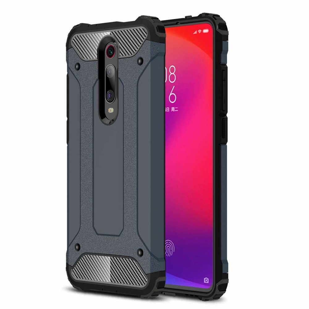 Capa Hybrid Armor Capa resistente e resistente para Xiaomi Mi 9T Pro - Mi 9T azul
