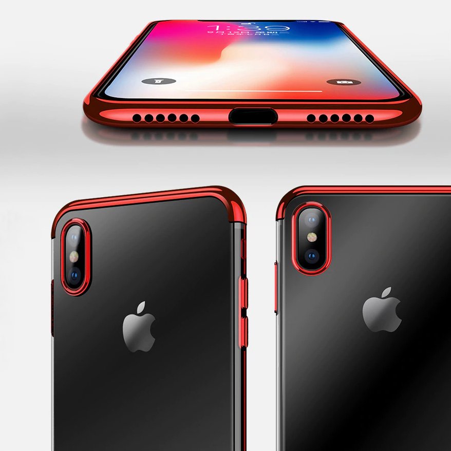 Capa de gel TPU transparente com moldura de galvanoplastia para Samsung Galaxy A50s - Galaxy A50 - Galaxy A30s preto