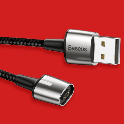 Baseus adaptador de plugue de zinco para cabo USB micro USB magnético (CAMXC-E)