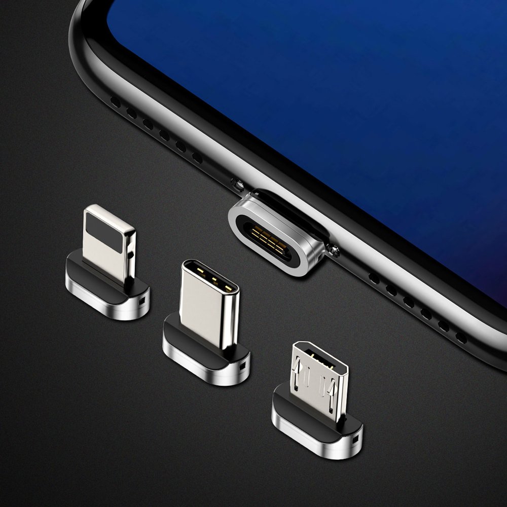 Baseus adaptador de plugue de zinco para cabo USB micro USB magnético (CAMXC-E)
