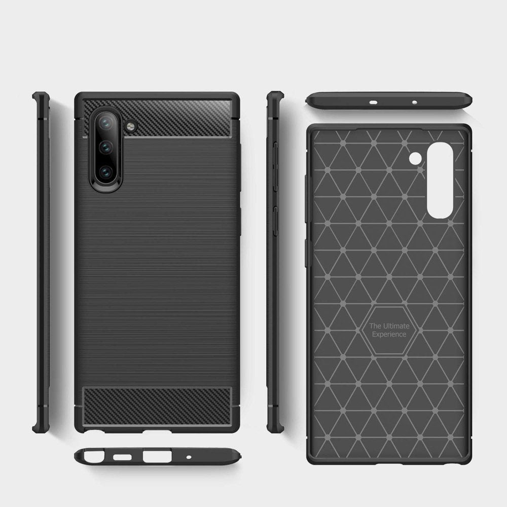 Capa carbono Capa flexível TPU para Samsung Galaxy Note 10 preta