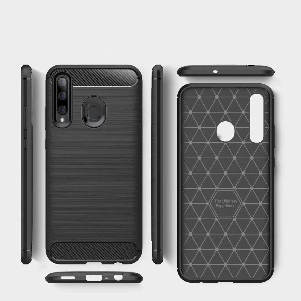 Capa carbono Capa flexível de TPU para Huawei Honor 20 Lite preta