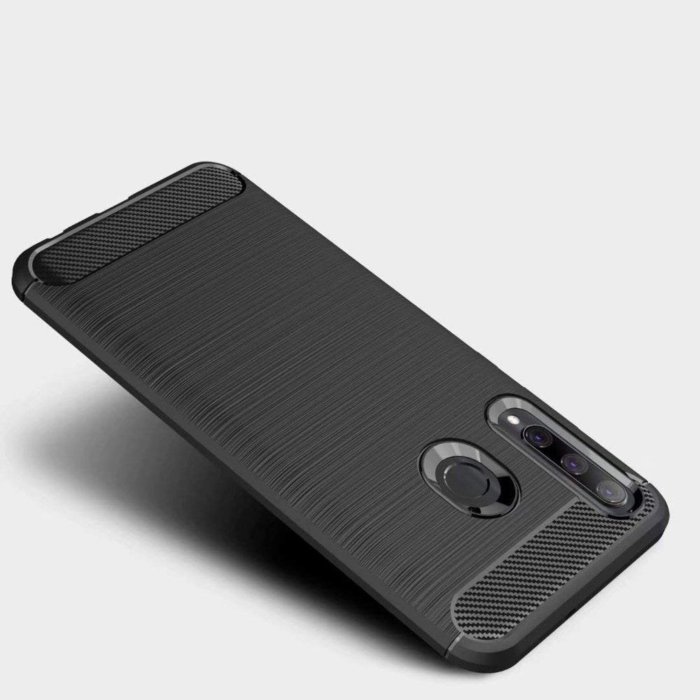 Capa carbono Capa flexível de TPU para Huawei Honor 20 Lite preta