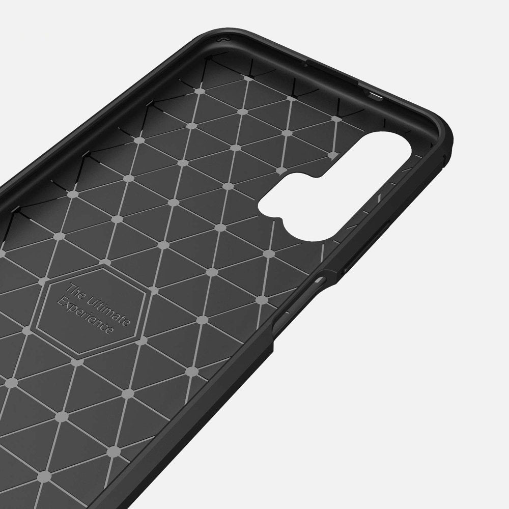 Capa carbono Capa flexível de TPU para Huawei Honor 20 - 20 Pro preta