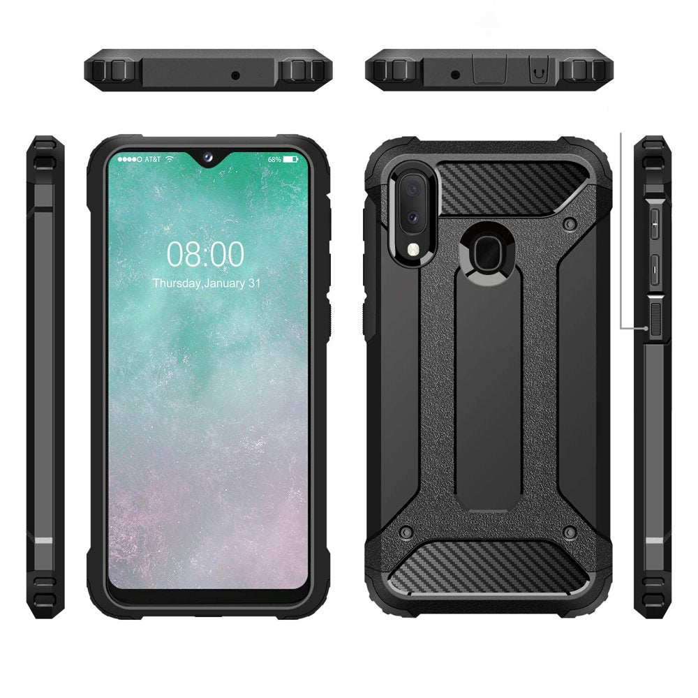 Capa Hybrid Armor Capa resistente e resistente para Samsung Galaxy A20e preta